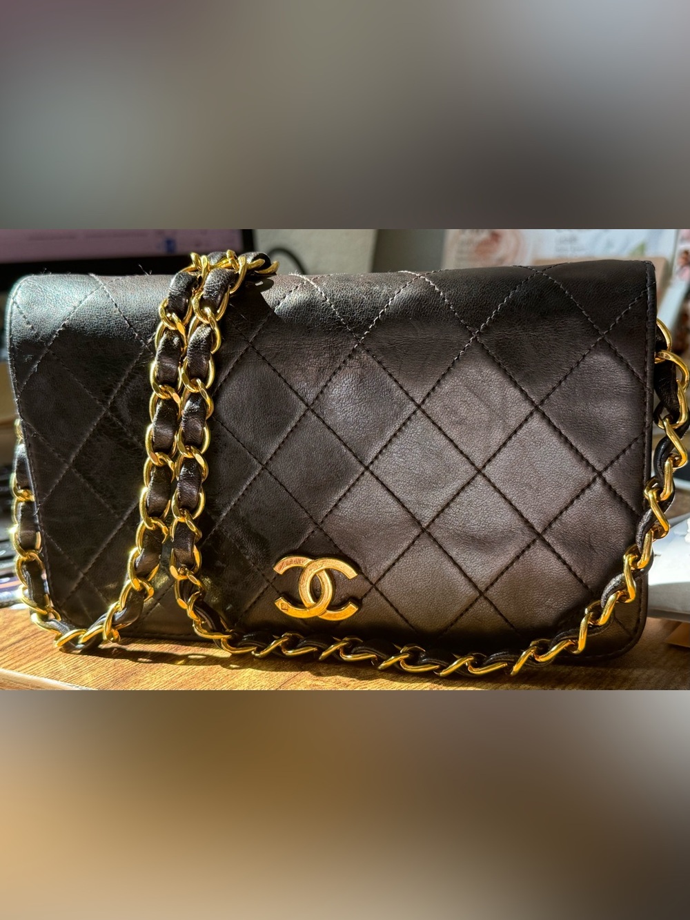 Chanel Vintage Lambskin Classic Flap Shoulder Bag | 24K Gold-Plated Hardware